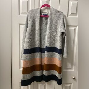 Apt. 9 Women's Gray Multicolor Striped Cardigan